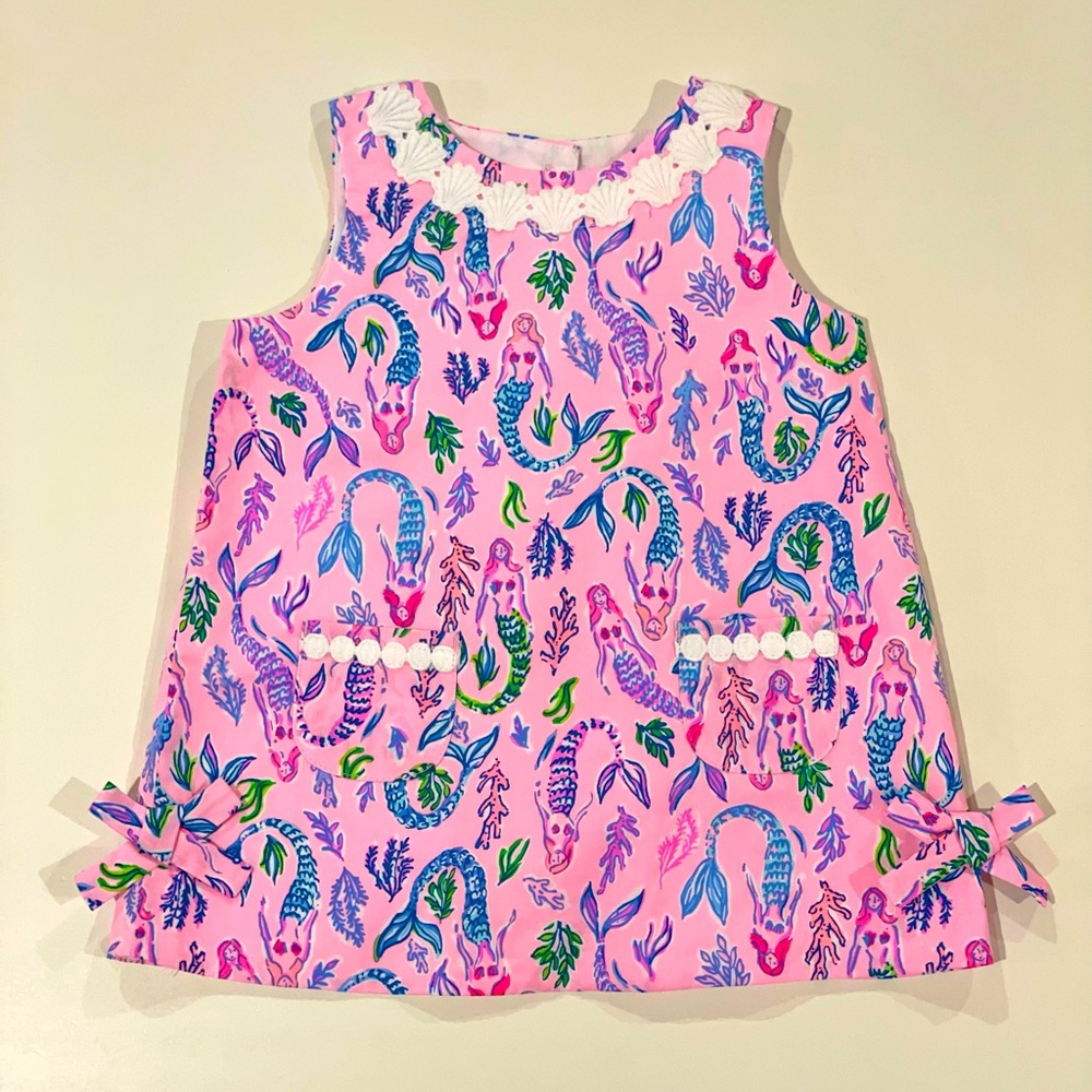NWT Lilly Pulitzer Girls Night Out Pink Mermaid Baby Shift 18/24